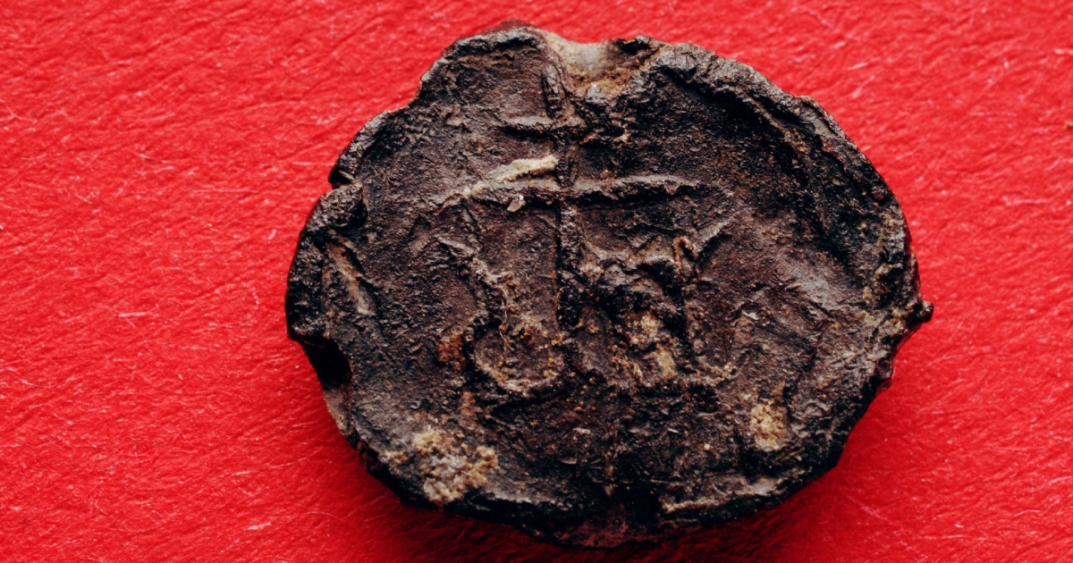 A customs seal from the time of Kyivan Rus was found in Volyn.  PHOTO