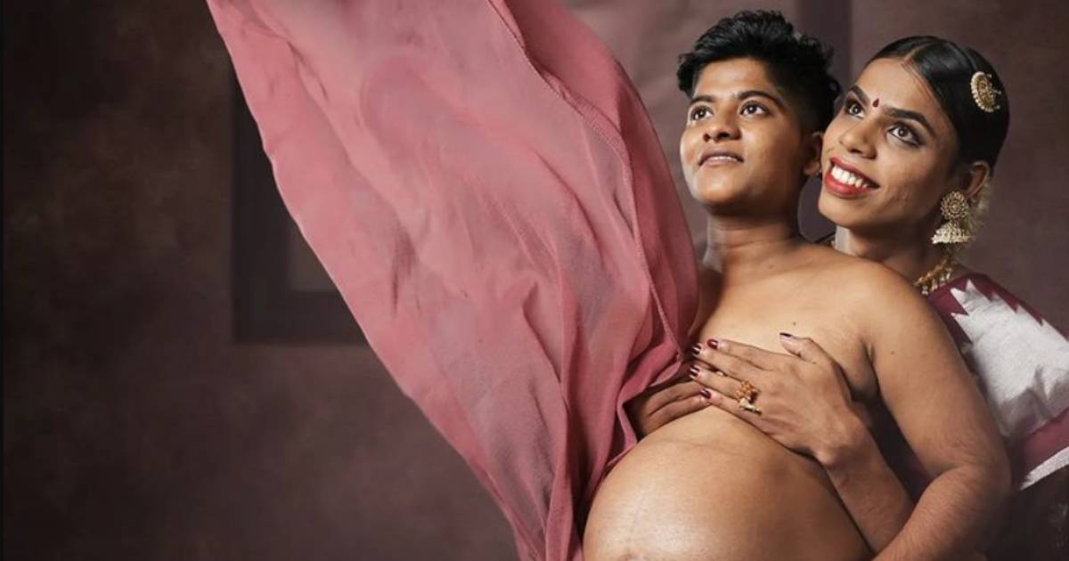 For the first time in India, a transgender couple became biological parents.  PHOTO