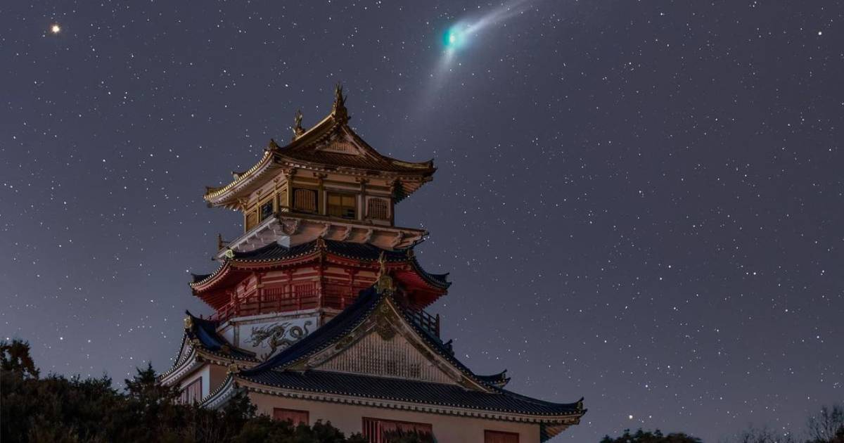Astrophotographers captured the green comet in different parts of the world as it flew over the Earth.  PHOTO