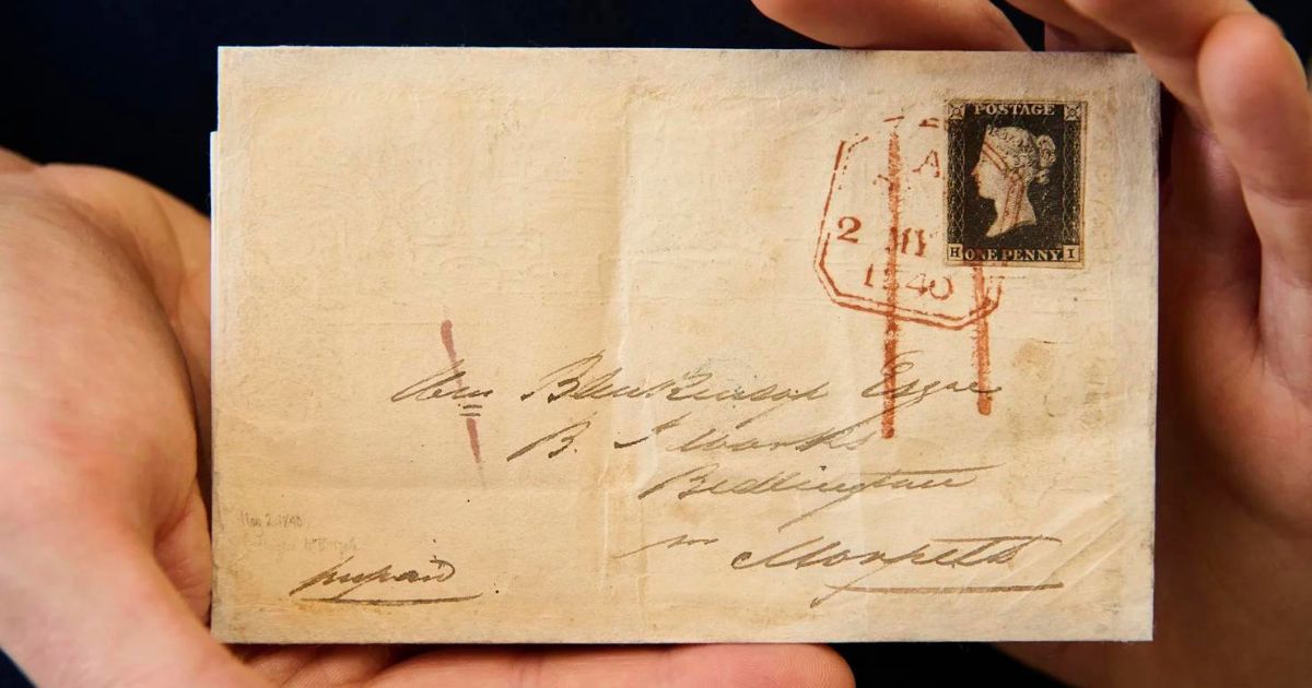 The first envelope sent with the stamp is expected to be auctioned for .5 million