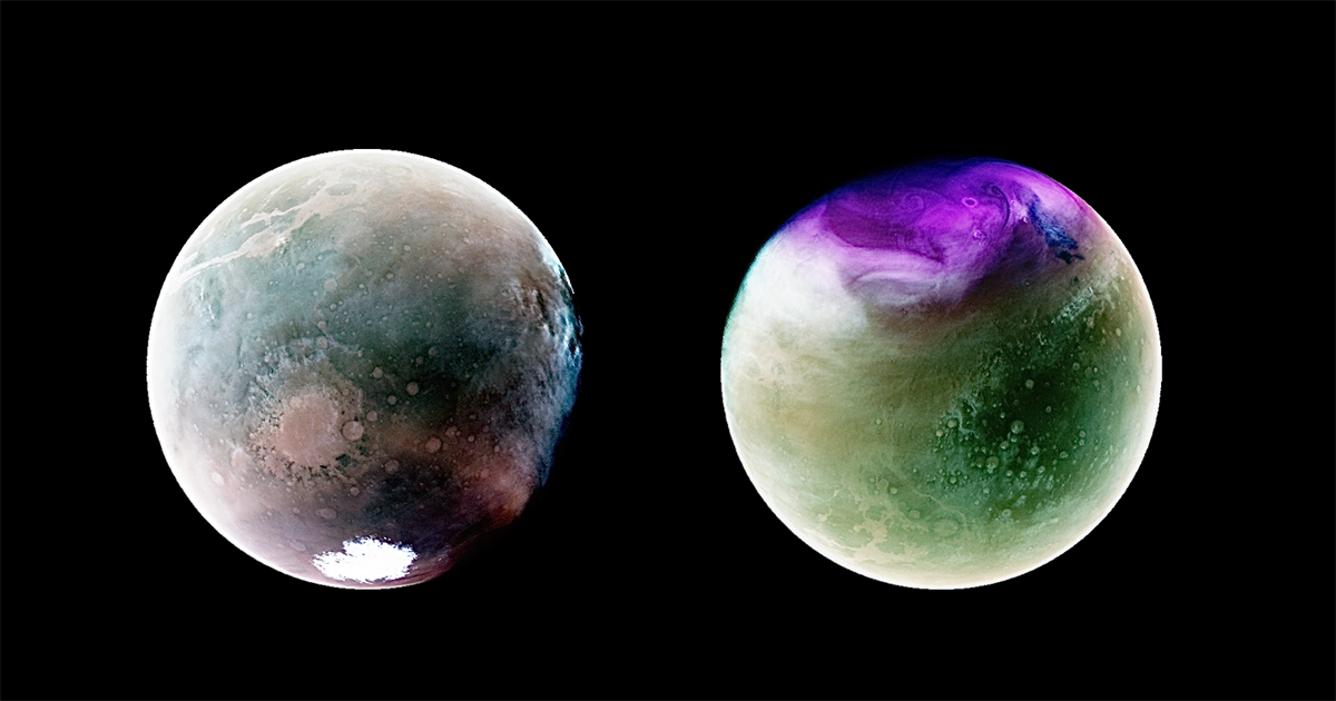 Scientists showed pictures of Mars in ultraviolet light.  PHOTO