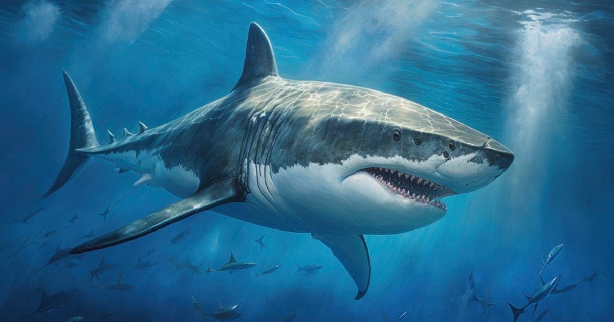 In the United States, a drone probably recorded the birth of a baby white shark