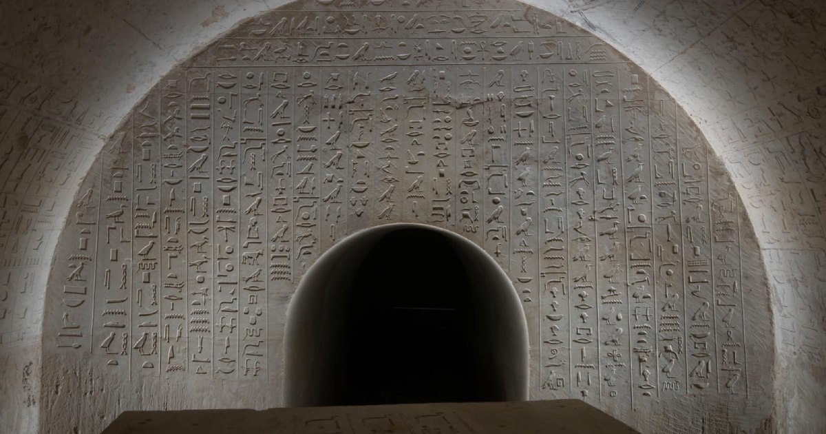 An ancient tomb of a pharaoh’s scribe was discovered in Egypt.  PHOTO