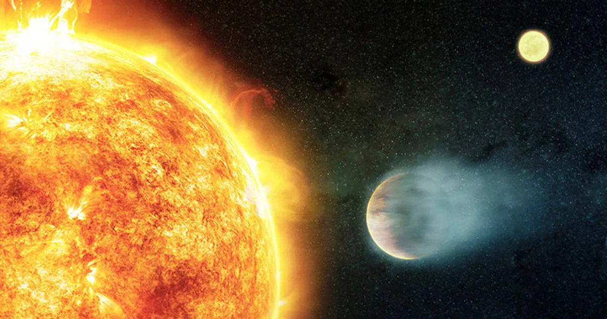 Astronomers have discovered an exoplanet’s “tail” that is 18 times larger than Jupiter