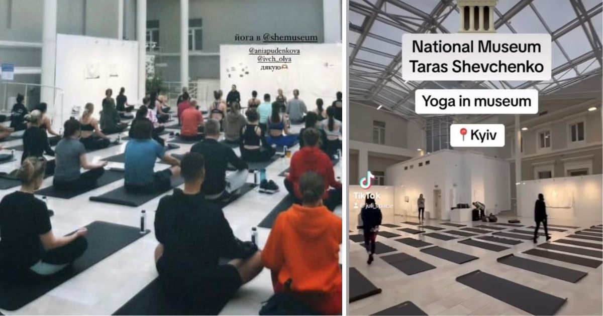 The Taras Shevchenko National Museum got into a scandal because it allowed yoga classes to be held during the exhibition of photos from the war
