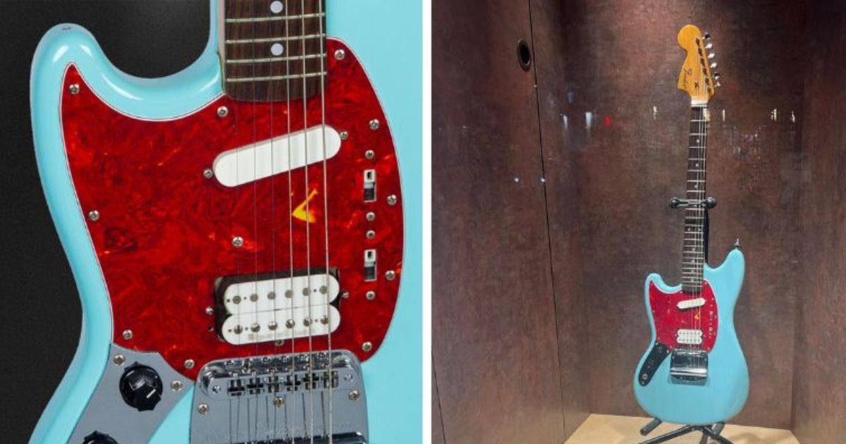 The guitar that Kurt Cobain played during Nirvana’s last tour was sold at auction