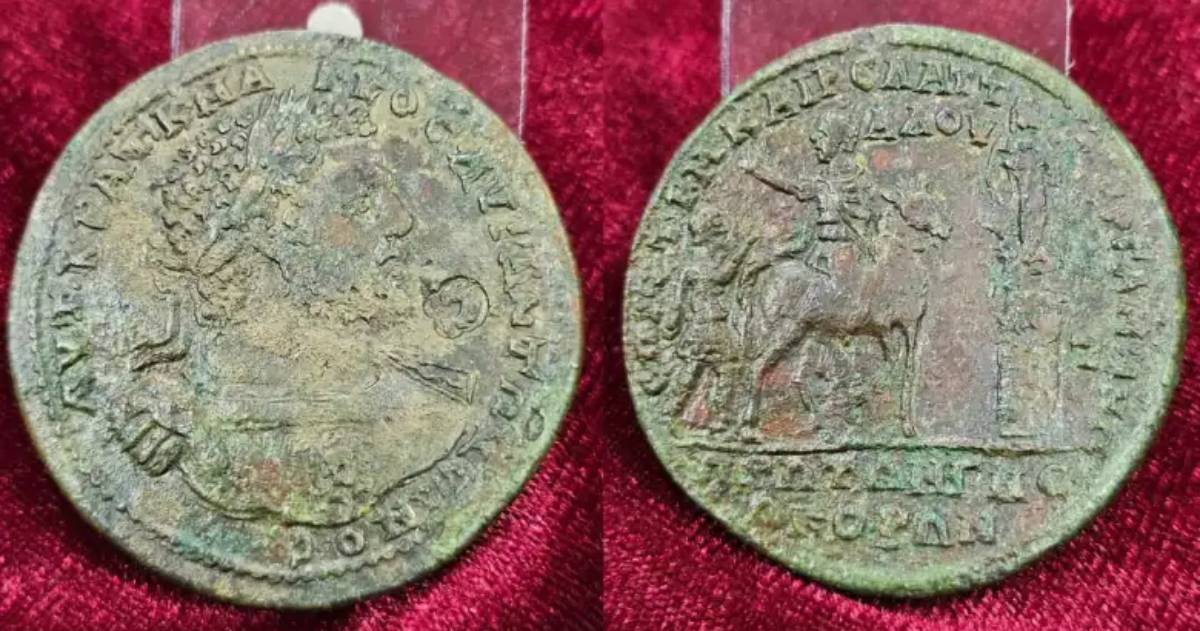 In Bulgaria, archaeologists found a medallion of the Roman emperor Caracalla