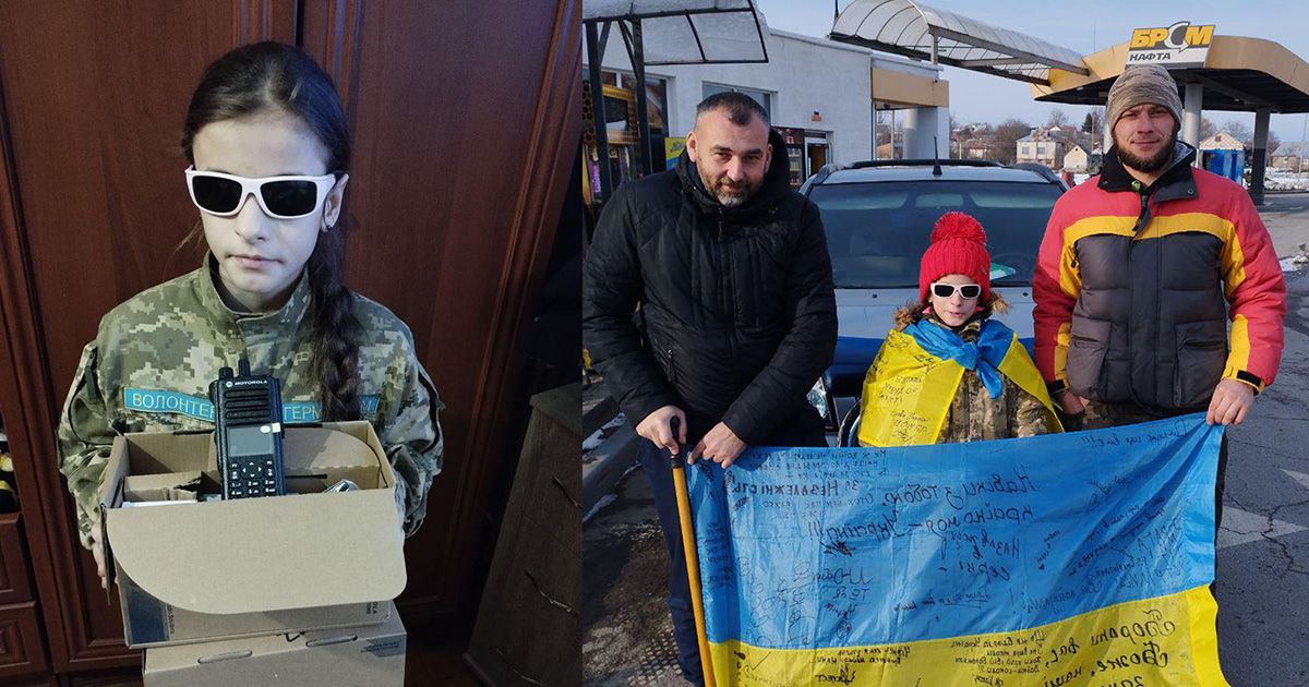In the Lviv region, a blind schoolgirl collected more than half a million hryvnias for the Armed Forces