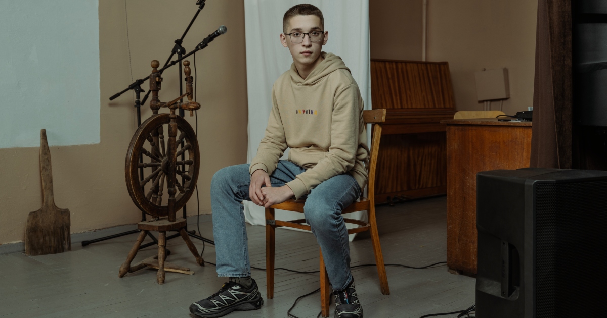 “The scariest place during the occupation was our village school.”  The story of a teenager from the Kyiv region who decided to restore the school theater