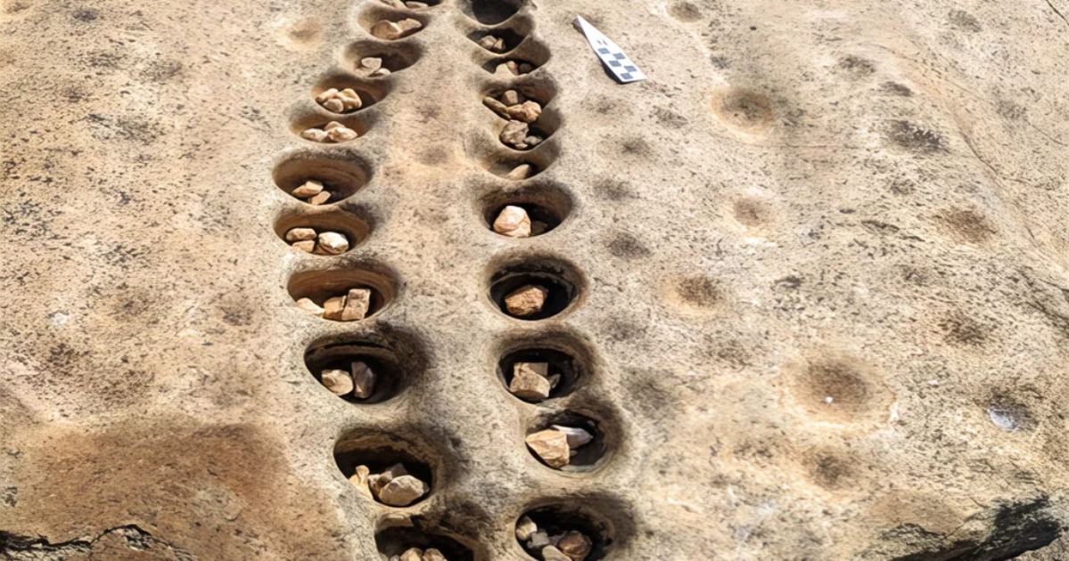 An “arcade” of ancient game boards carved out of rocks was discovered in Kenya