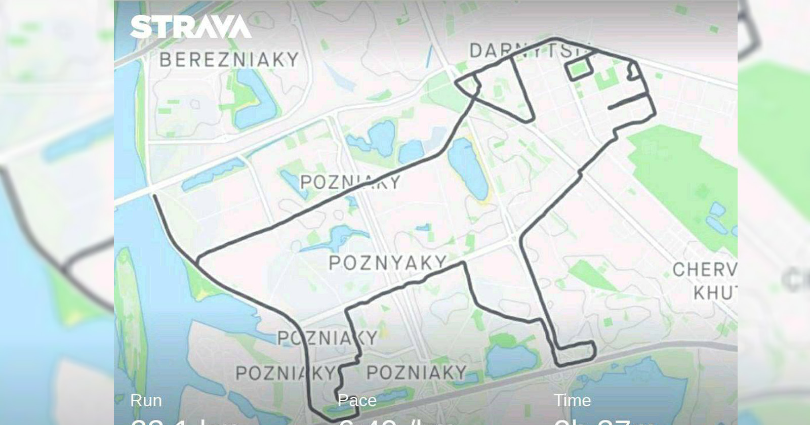 A route in the shape of a dog: a man from Kyiv ran a half-marathon to help the canine unit
