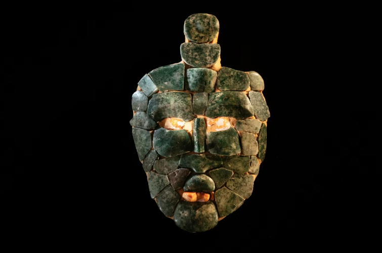 A jade mask from the tomb of King Maya was found in Guatemala.  PHOTO